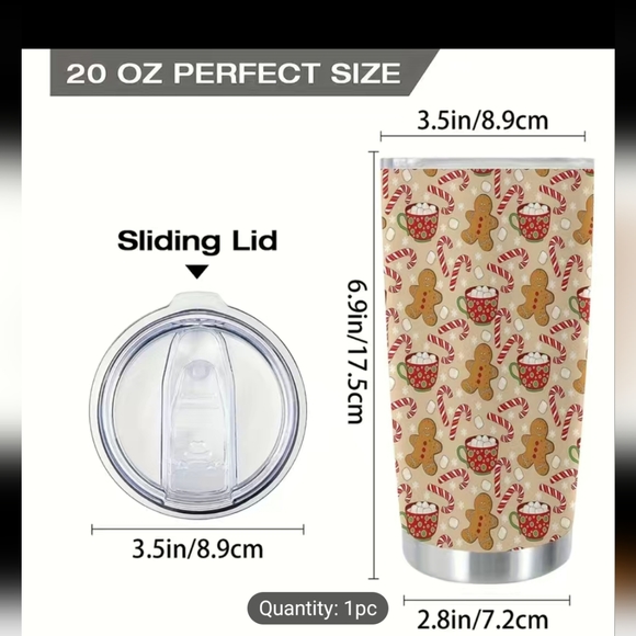 20 oz. Gingerbread man insulated cup. SEE ALL PICS 4 MORE ITEMS S… - Picture 6 of 16